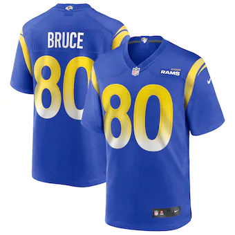 mens nike isaac bruce royal los angeles rams game retired p